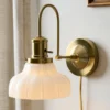 Polly Milk Glass Plug-in Sconce