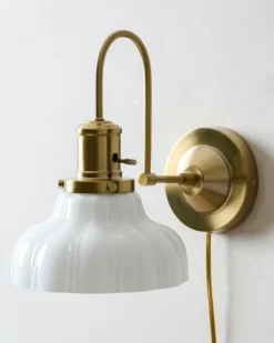 Polly Milk Glass Plug-in Sconce
