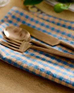 Poolside Check Napkin Set of 4