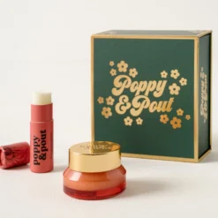 Poppy and Pout Lip Care Duo Set - Pomegranate Peach