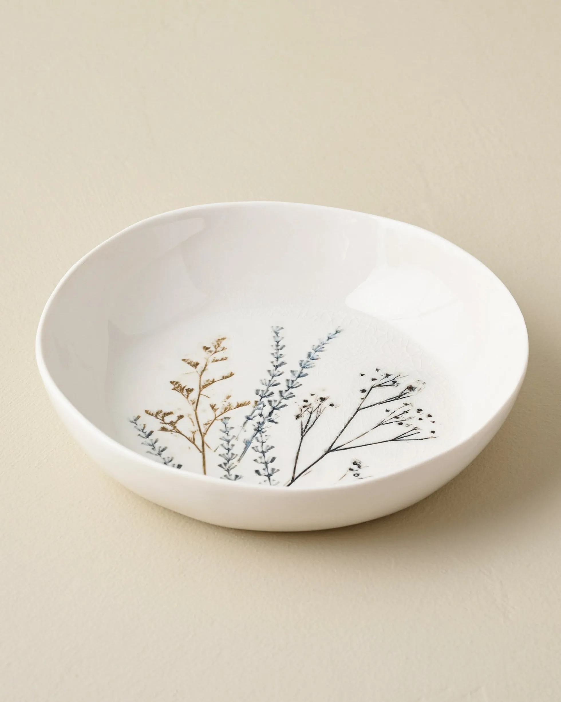 Pressed Floral Pasta Bowl