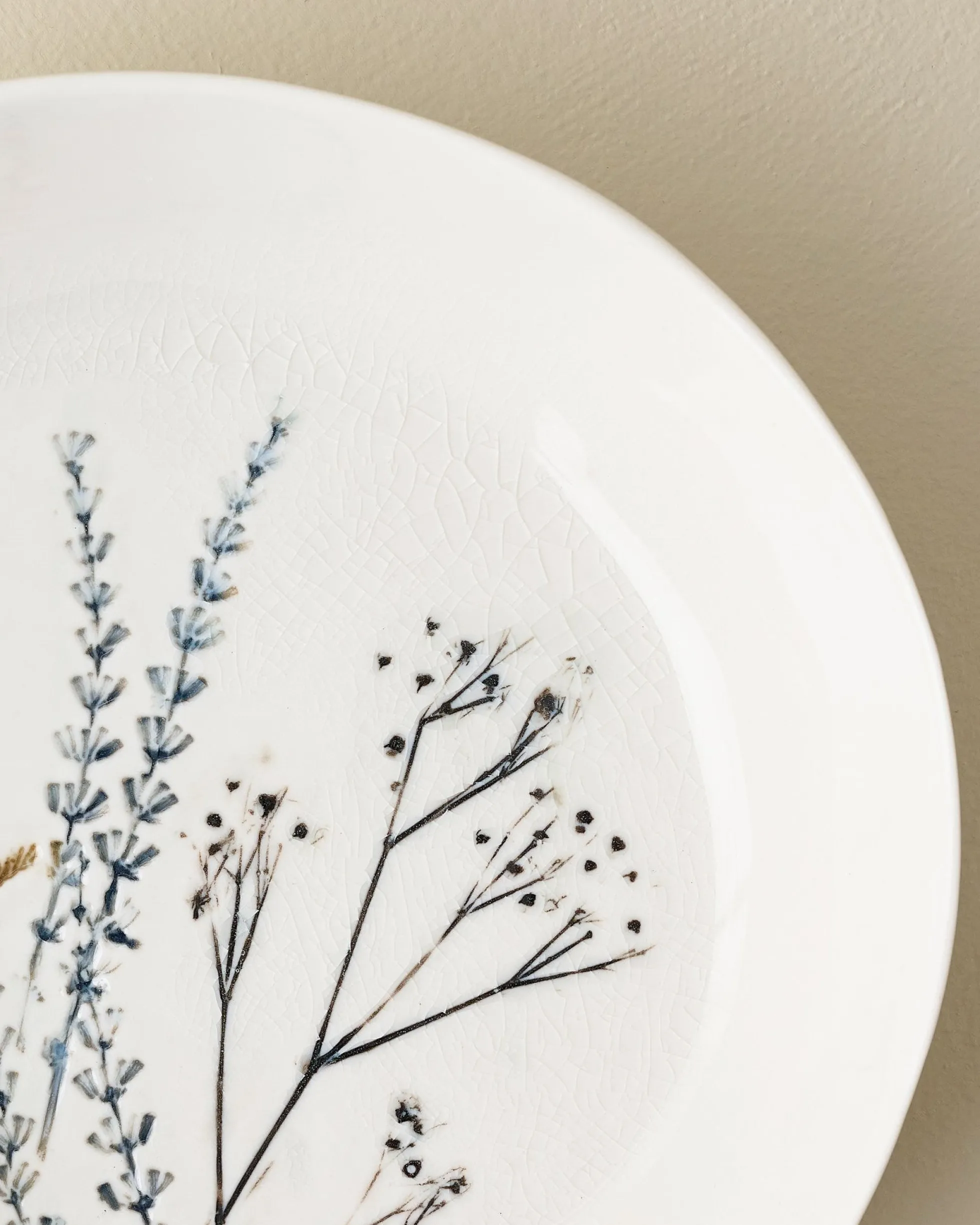 Pressed Floral Pasta Bowl