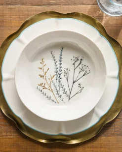 Pressed Floral Pasta Bowl