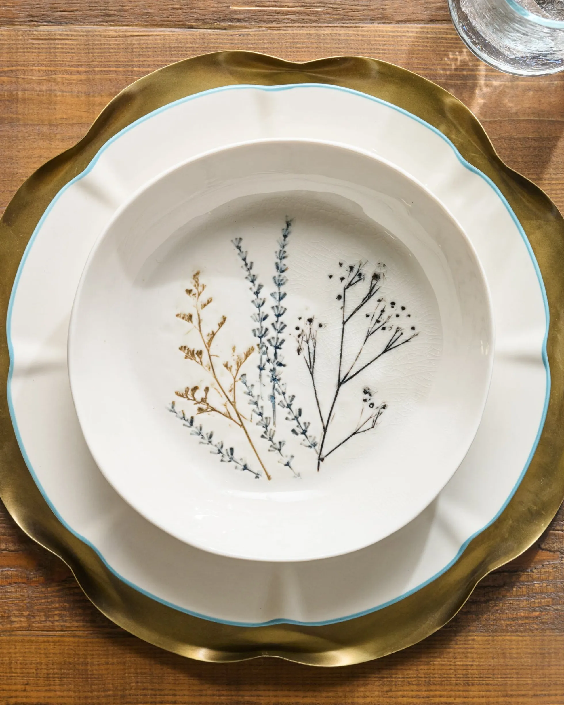 Pressed Floral Pasta Bowl
