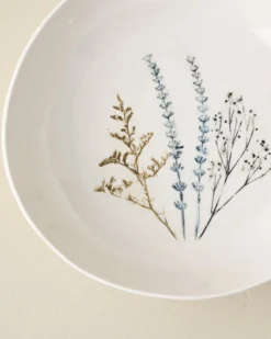 Pressed Floral Serving Bowl