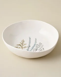 Pressed Floral Serving Bowl