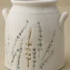 Pressed Floral Utensil Crock