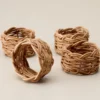 Rattan Napkin Ring Set of 4