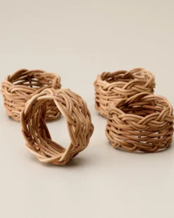 Rattan Napkin Ring Set of 4