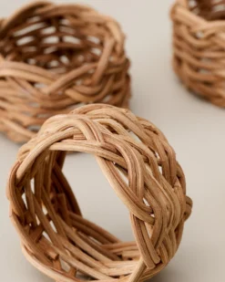 Rattan Napkin Ring Set of 4