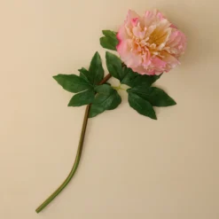 Real Touch Peach Peony Stem