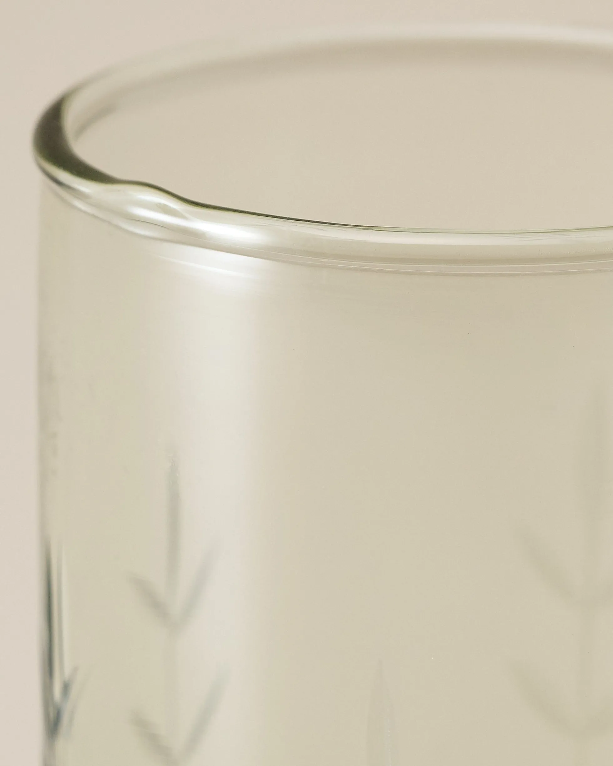 Recycled Etched Glass Tumbler, Green