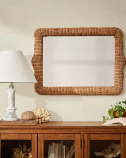 Robin Woven Rattan Mirror