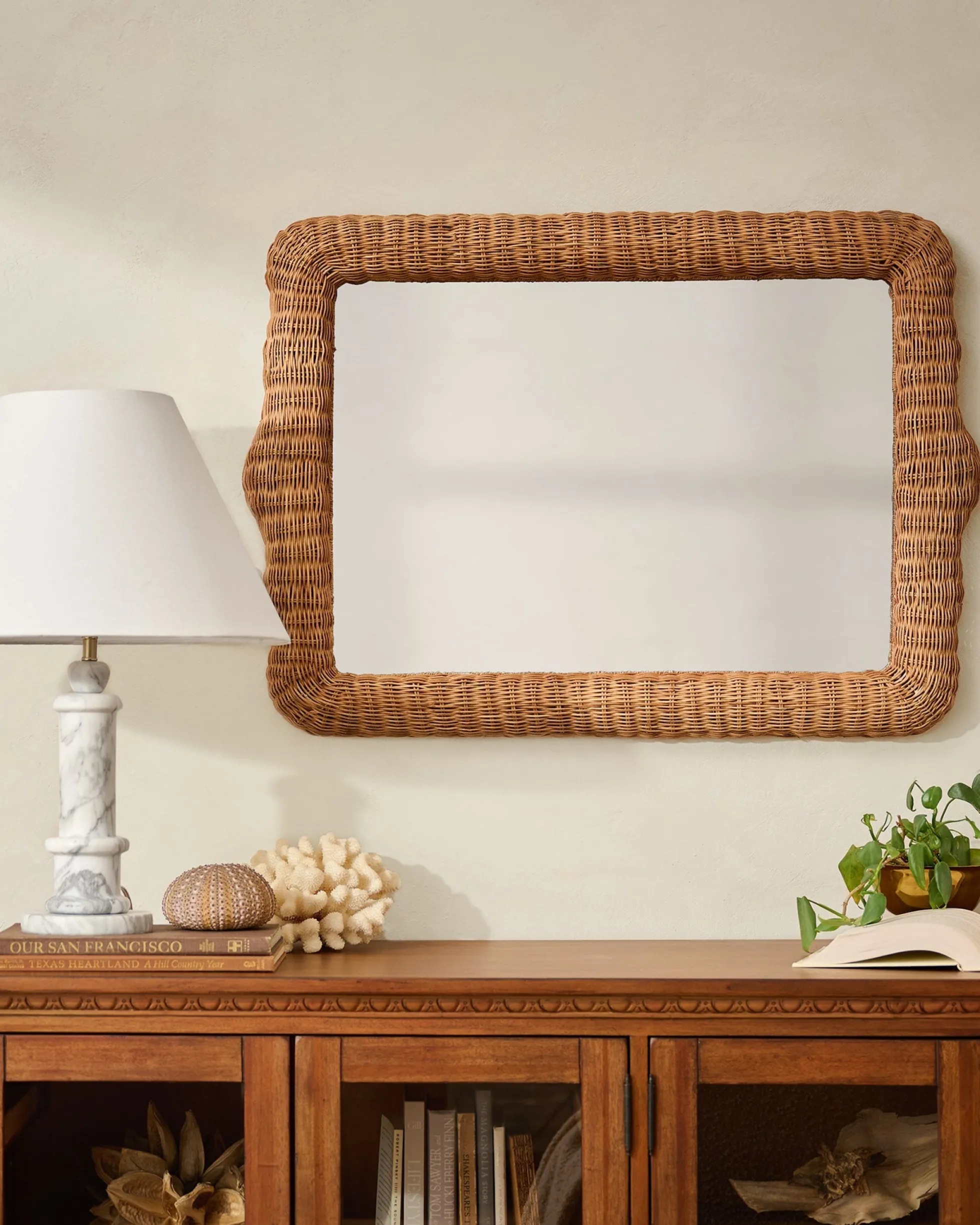 Robin Woven Rattan Mirror