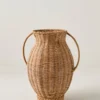 Round Rattan Vase