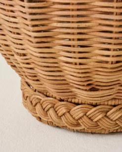 Round Rattan Vase