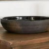 Rustic Black Clay Accent Bowl