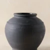 Rustic Black Hand-Made Vase