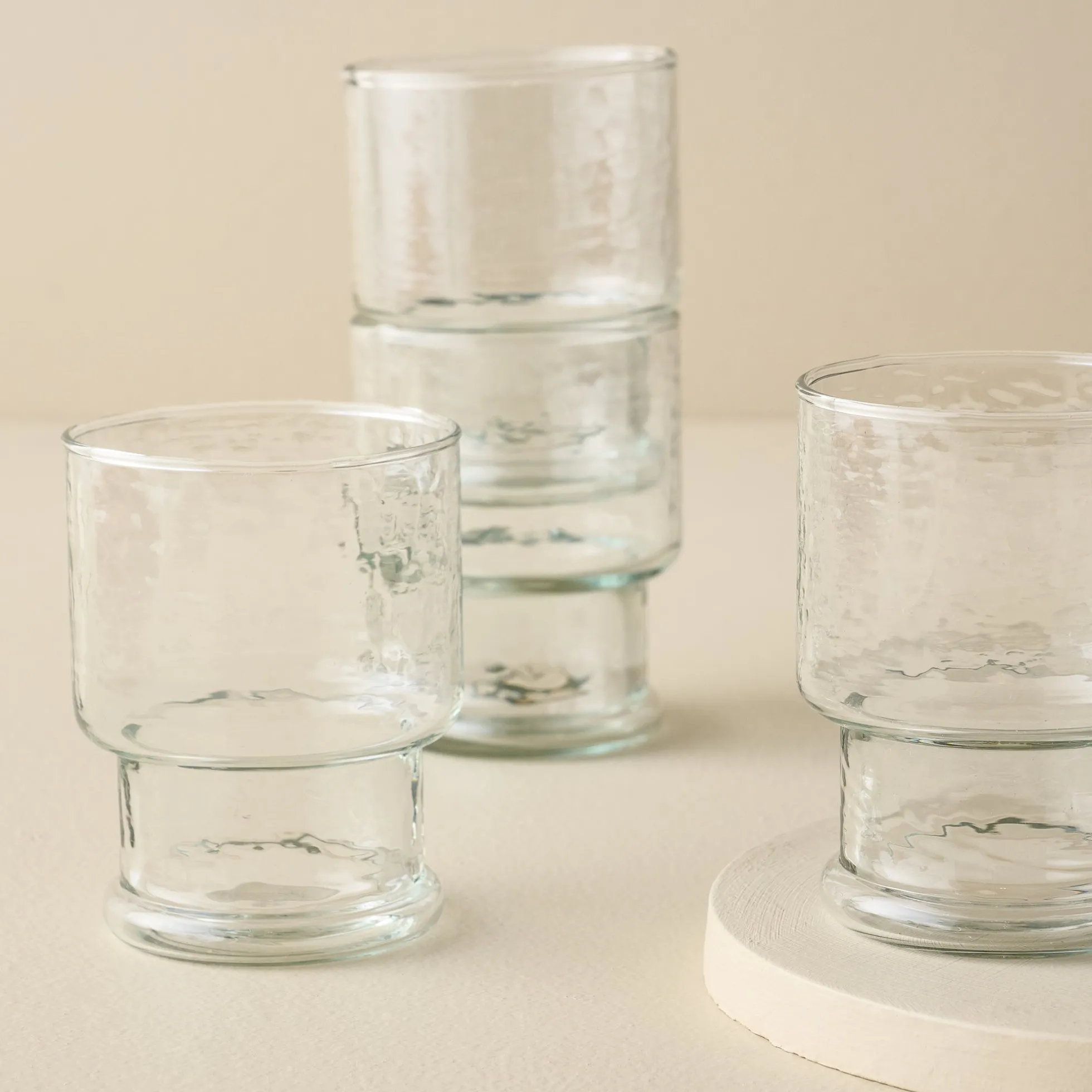 Rustic Glass Stacking Tumbler Bundle (Set of 4) - Small