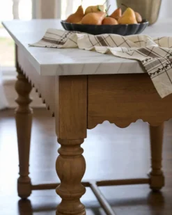 Sadie Scalloped Kitchen Island
