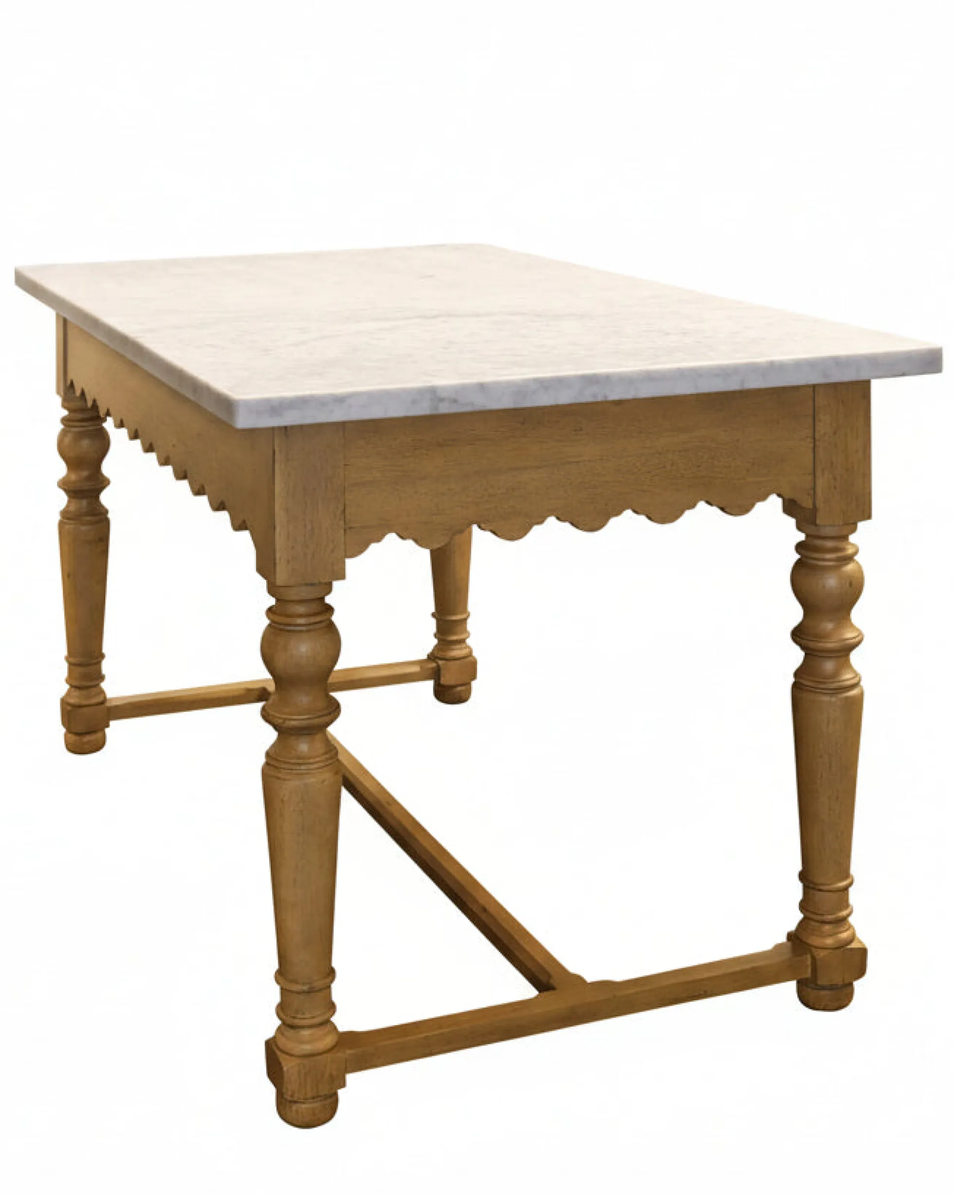 Sadie Scalloped Kitchen Island