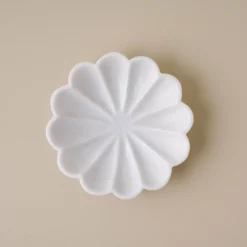 Scalloped Marble Accent Bowl
