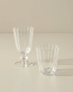 Scalloped Rim Glass Tumbler