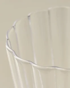 Scalloped Rim Glass Tumbler