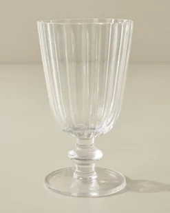 Scalloped Rim Glass Tumbler