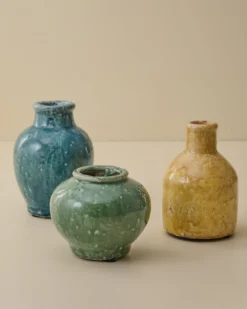 Serena Crackle Glaze Bud Vase