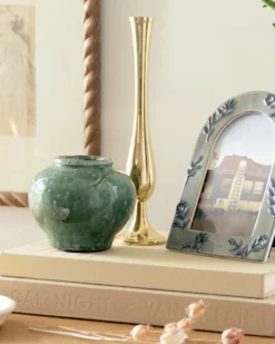 Serena Crackle Glaze Bud Vase