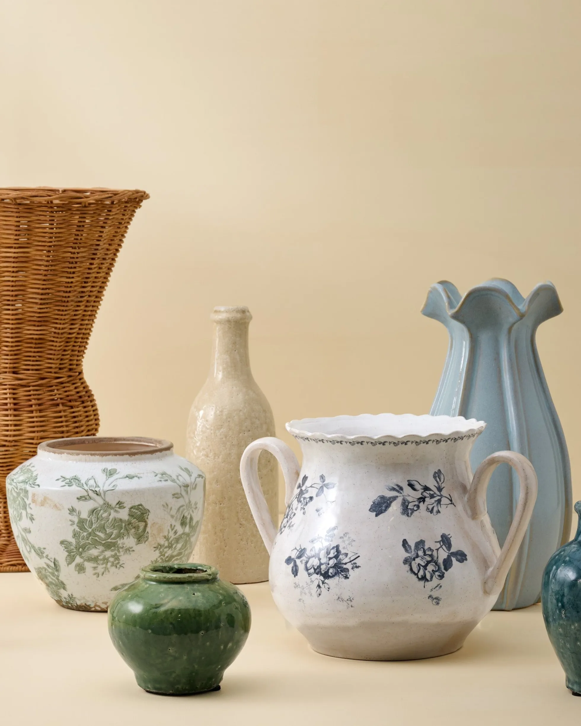 Serena Crackle Glaze Bud Vase