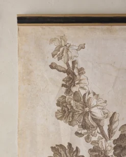 Set of II Vintage Floral Sketch Tapestry