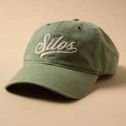 Silos Distressed Olive Baseball Hat
