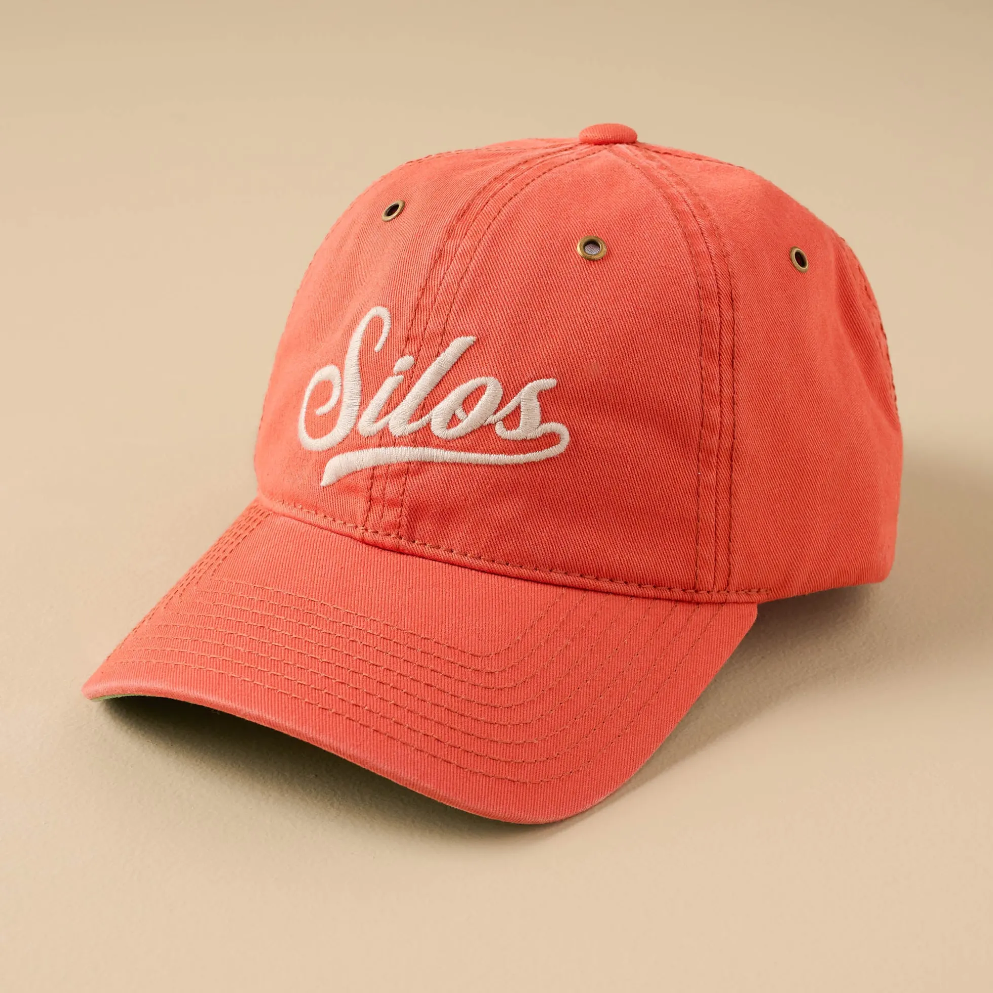 Silos Distressed Orange Baseball Hat