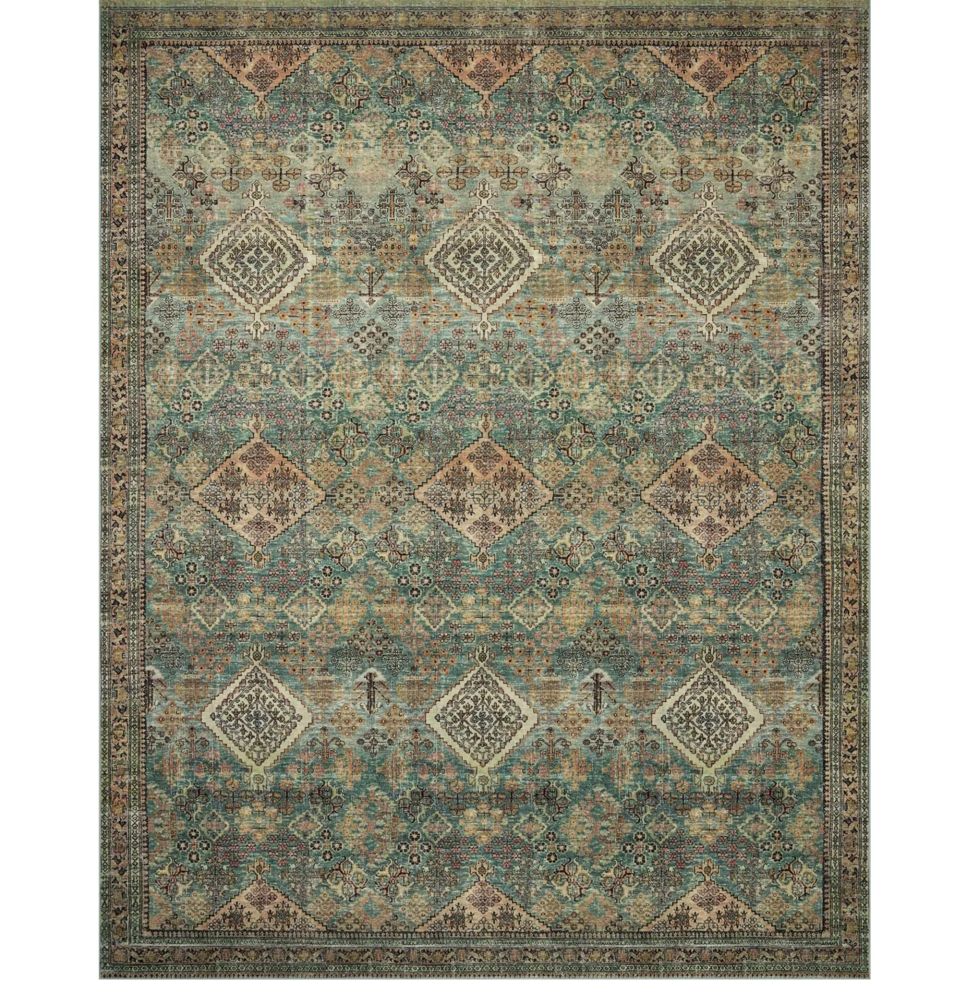 Sinclair Turquoise Multi Rug