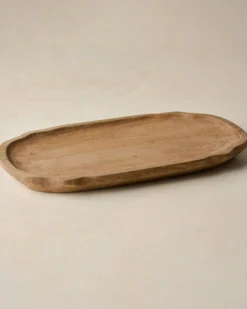 Small Brigitte Fluted Edge Wood Tray