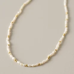 Small Golden Hour Pearl Necklace