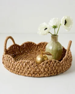 Solene Woven Scalloped Tray