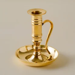 Solid Brass Chamberstick Candle Holder