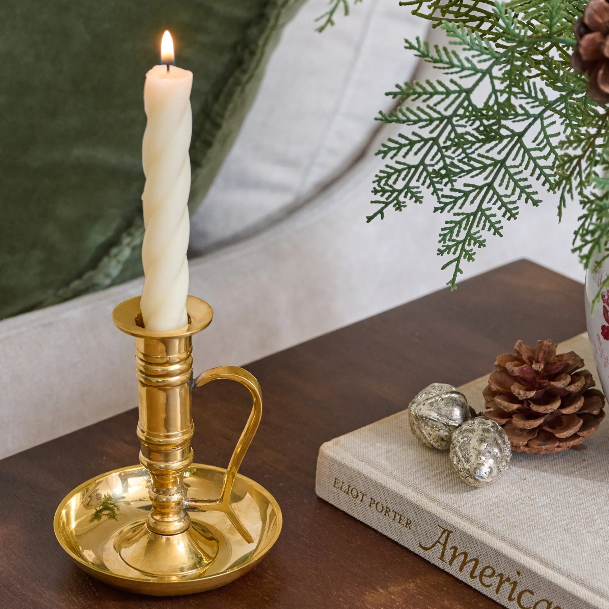 Solid Brass Chamberstick Candle Holder
