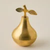 Solid Brass Pear Trinket Box