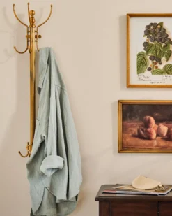 Solid Brass Vertical Coat Rack