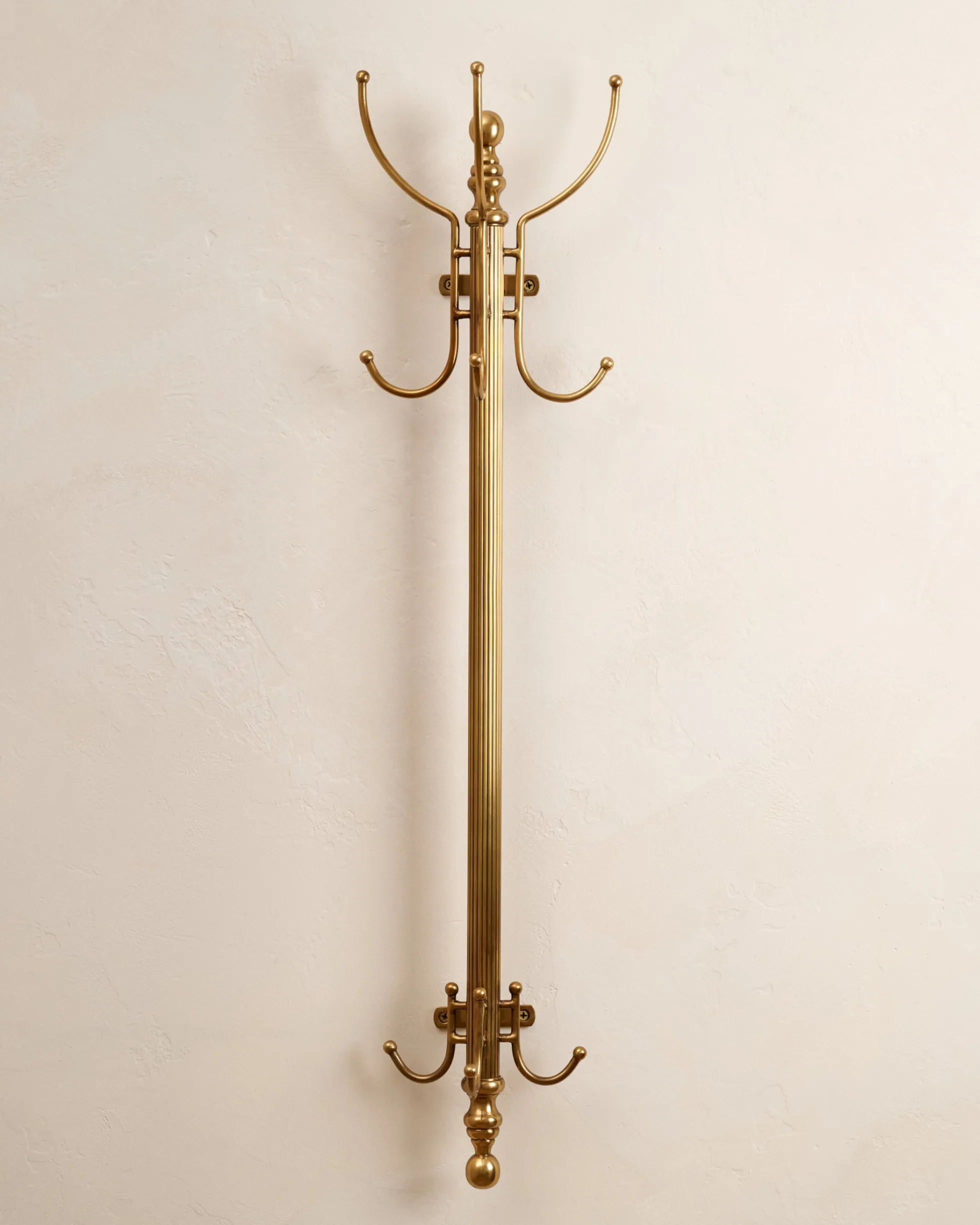 Solid Brass Vertical Coat Rack