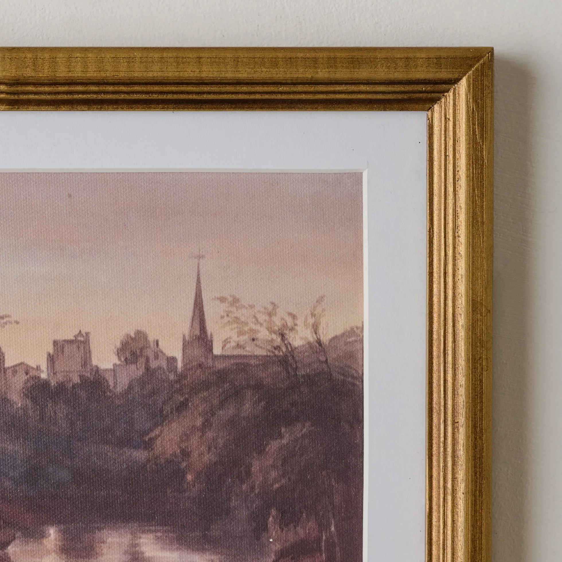 Steeple On the Water Framed Print