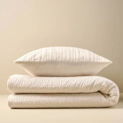 Stonewashed Pebbled Quilt Pillow Sham - Whitecap Grey