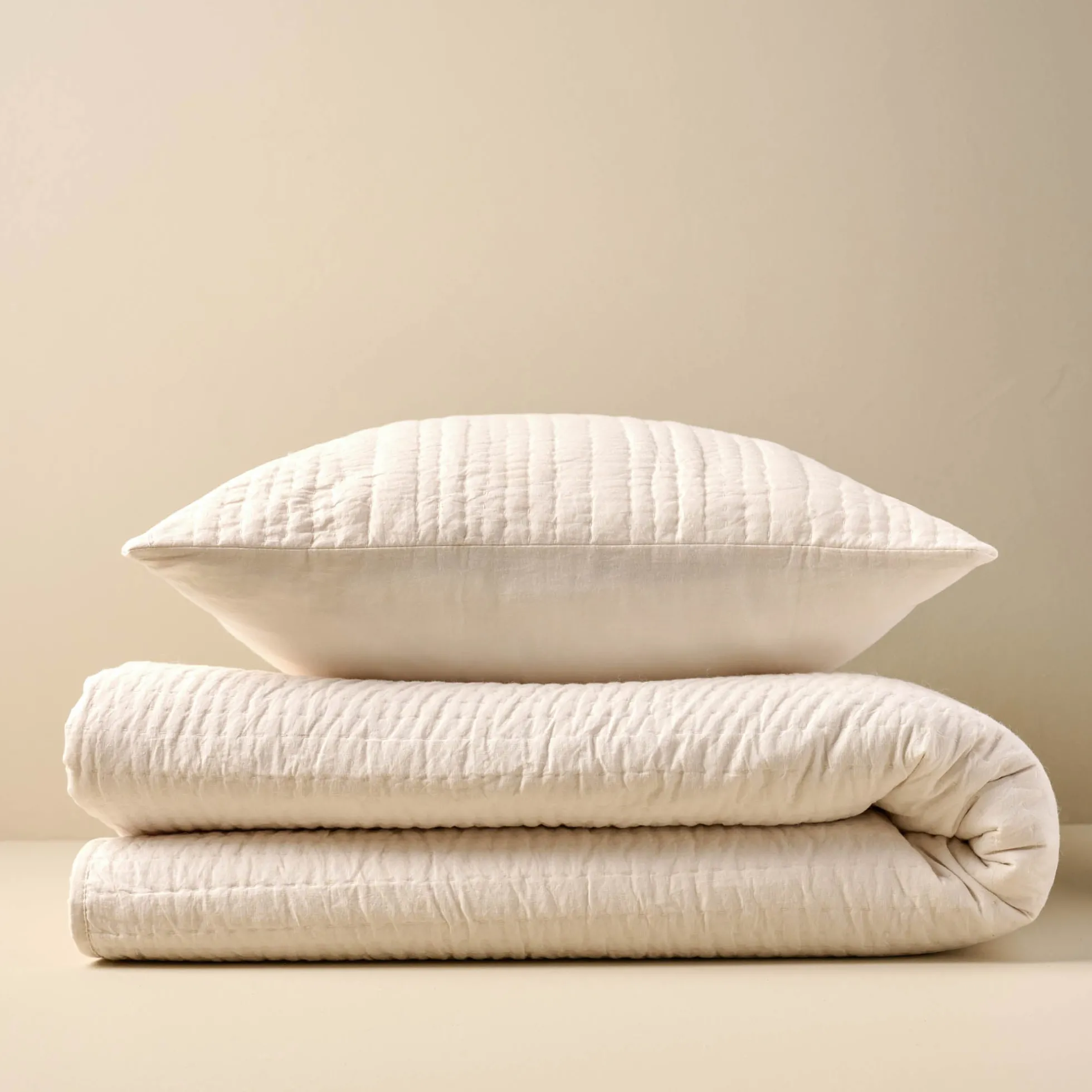 Stonewashed Pebbled Quilt Pillow Sham - Whitecap Grey