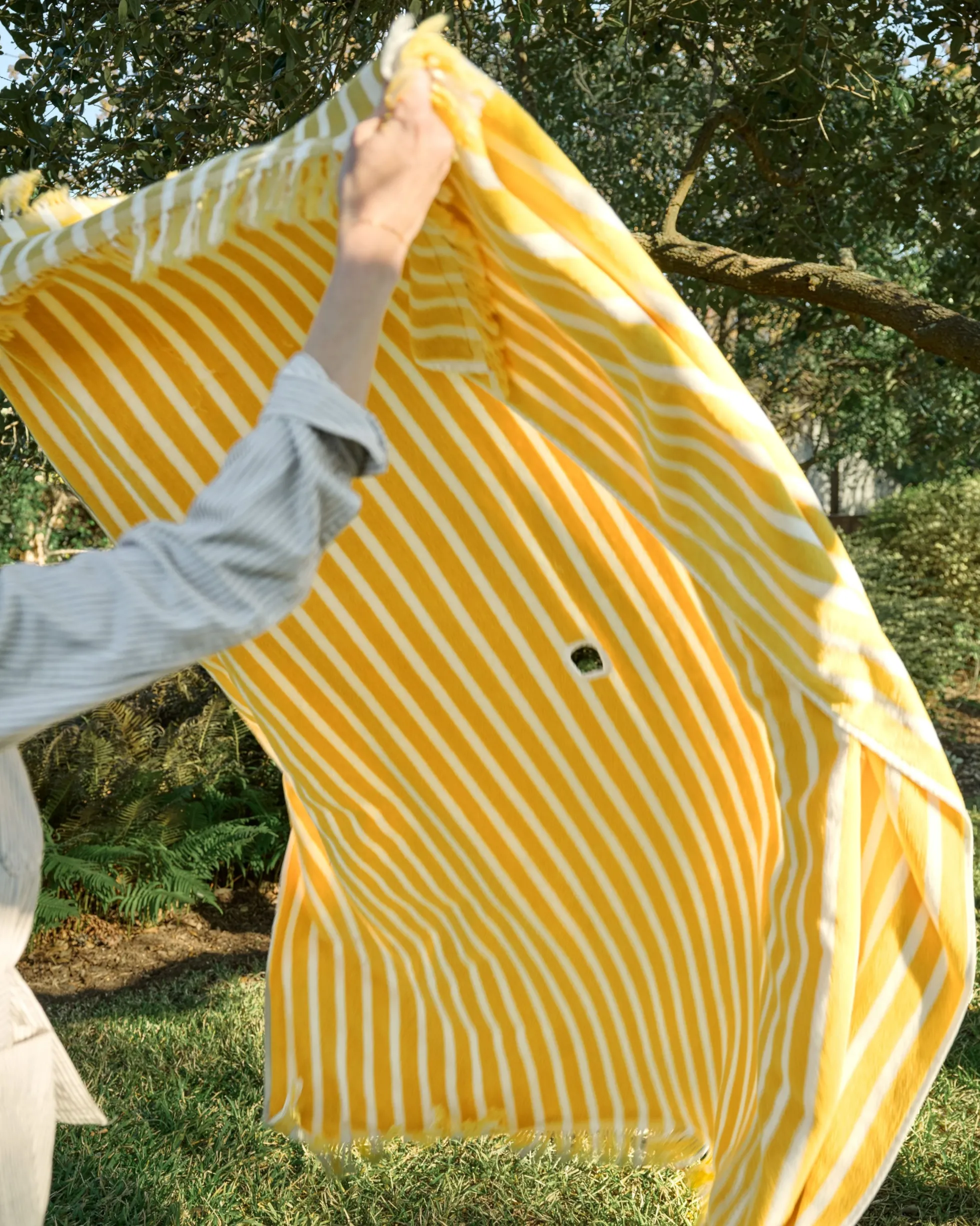 Striped Beach & Picnic Blanket – Monaco Mimosa Outdoor Blanket