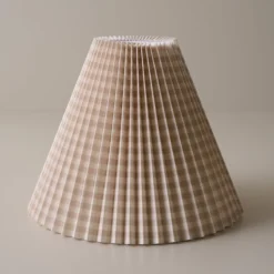 Tan Gingham Lamp Shade