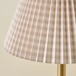 Tan Gingham Lamp Shade